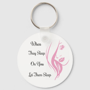 Let Them Sleep Basic Button Keychain