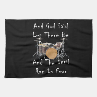 Let there Be Drummers Kitchen Towel