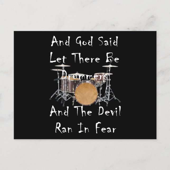 Let there Be Drummers Postcard (Front)
