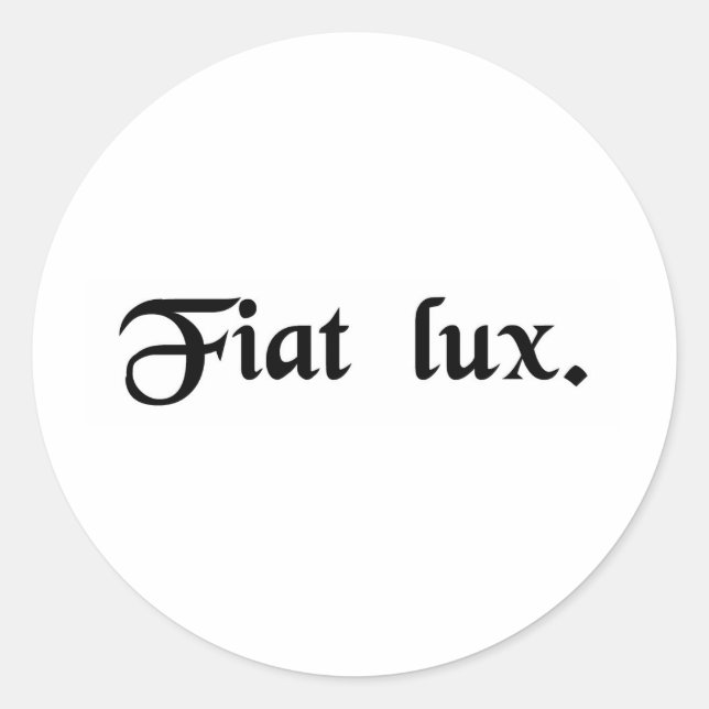Let there be light. classic round sticker (Front)