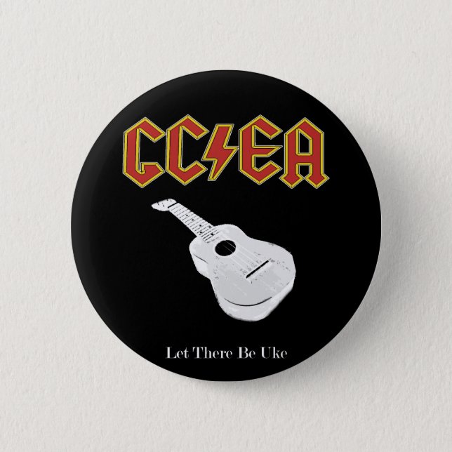 Let there be uke 2 inch round button (Front)