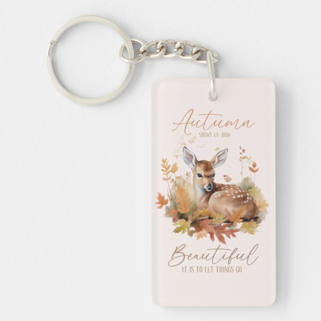Let Things Go Autumn Keychain (Front)