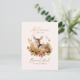 Let Things Go Autumn Postcard