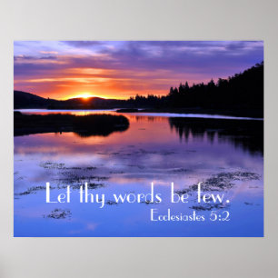 Let Thy Words Be Few Poster