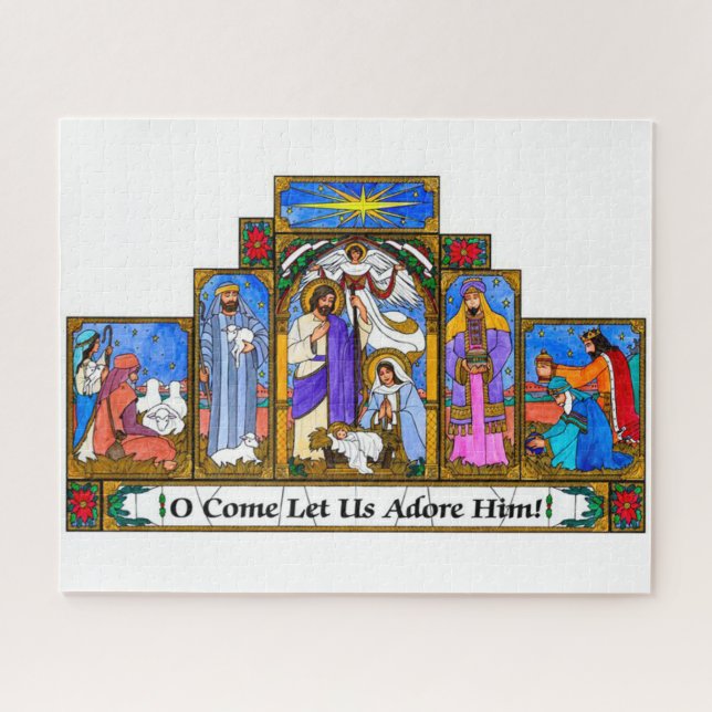 Let us adore him jigsaw puzzle (Horizontal)