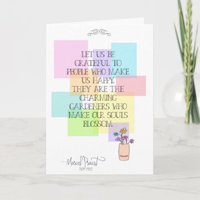 Let us be grateful Thank You Card (Front)