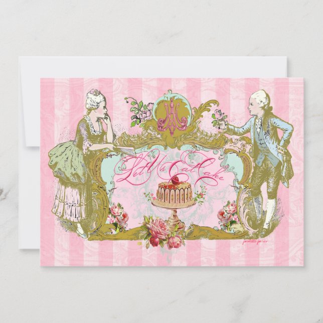 Let Us Eat Cake Party Invitations (Front)