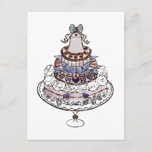 Let Us Eat Cake ~ Postcard / Invitations