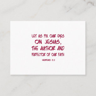 LET US FIX OUR EYES ON JESUS BUSINESS CARD