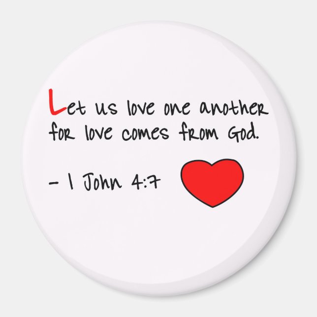 Let us love one another magnet (Front)