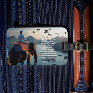 Let Us Make Man in Our image, God & Creation Verse Luggage Tag