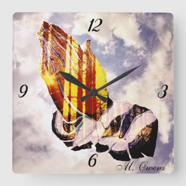 Let Us Pray Acrylic Wall Clock (Front)