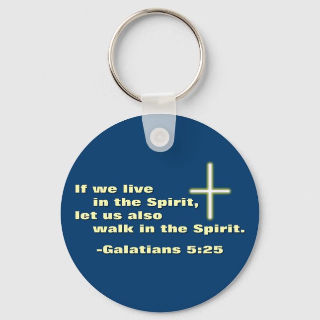 Let Us Walk in the Spirit Keychain (Front)