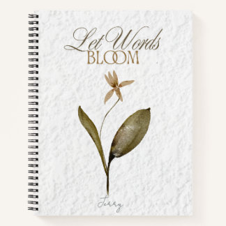 Let Words Bloom – Pressed Flower Journal for Write