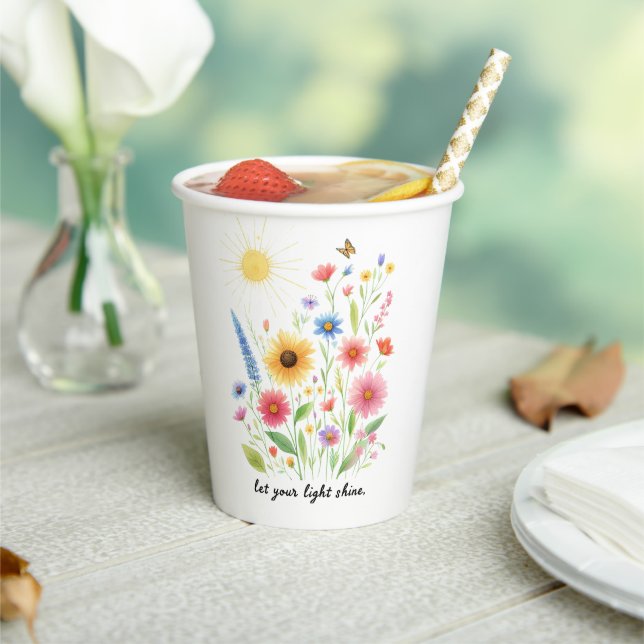 Let you light shine flowers and sun paper cups (Insitu)