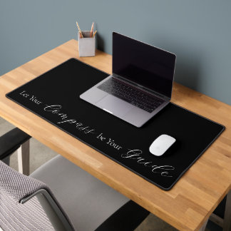 'Let Your Compass Be Your Guide' Phrase White  Desk Mat