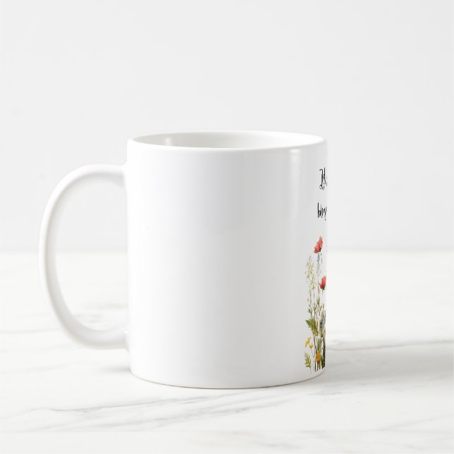 Let Your Dreams Blossom Mug – Inspirational Floral (Gauche)