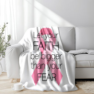 Let Your Faith Be Bigger Than Your Fear Fleece Blanket