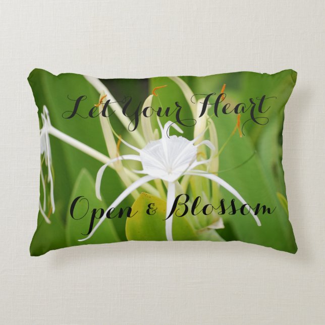 "Let Your Heart" Inspirational Pillow (Front)