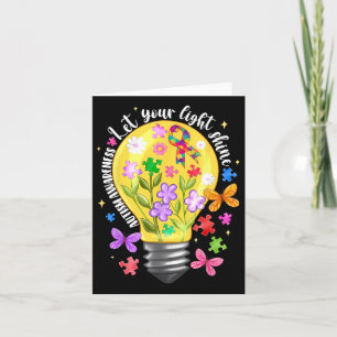 Let Your Light Shine Autism Awareness 2 Card