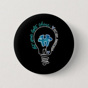 Let Your Light Shine Autism Awareness 2 Inch Round Button