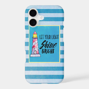 Let Your Light Shine Bright Lighthouse Typography