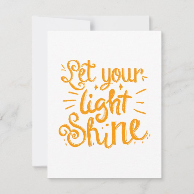 Let Your Light Shine Christmas Holiday Card (Front)
