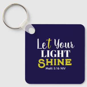 Let Your Light Shine Congratulations Graduate Blue Keychain