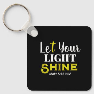 Let Your Light Shine Congratulations Graduate Name Keychain