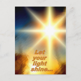 Let Your Light Shine Dazzling Sunlight Design Postcard