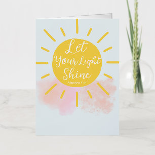 Let Your Light Shine - Folded Foil Greeting Card