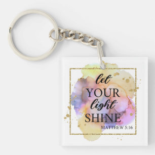 Let your light shine  keychain