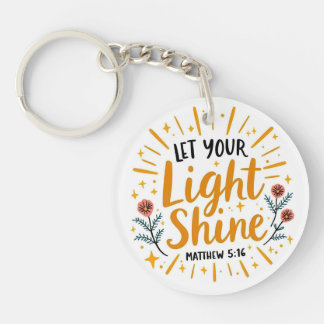 Let Your Light Shine – Matthew 5:16 Bible Verse Keychain