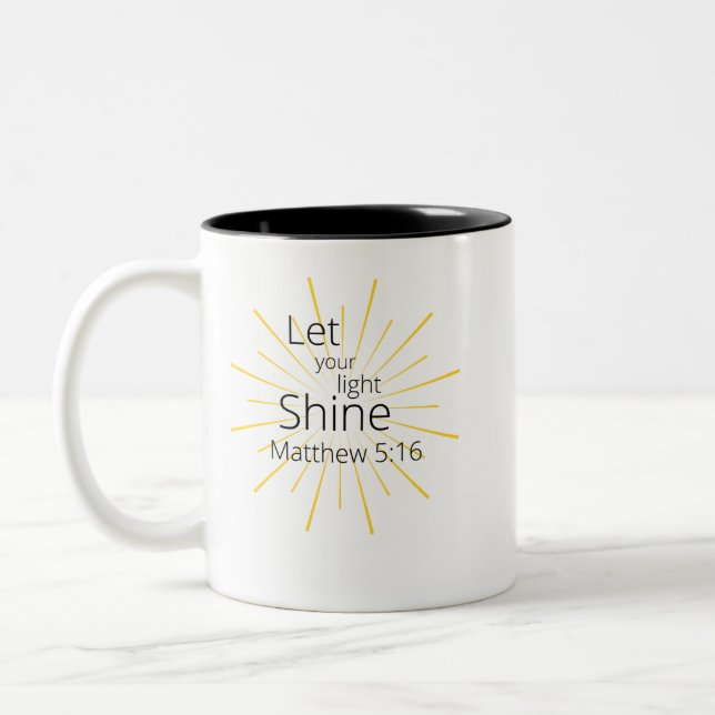 Let Your Light Shine Matthew 5:16 Mug (Left)