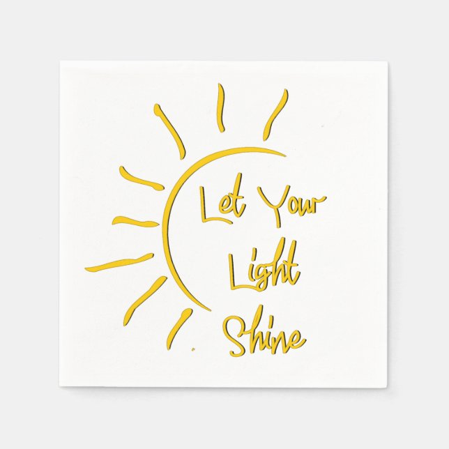 Let your light shine napkin (Front)