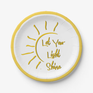 Let your light shine paper plate