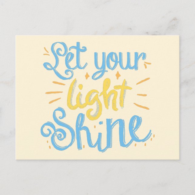 Let Your Light Shine Postcard (Front)