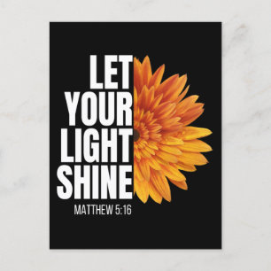 LET YOUR LIGHT SHINE POSTCARD