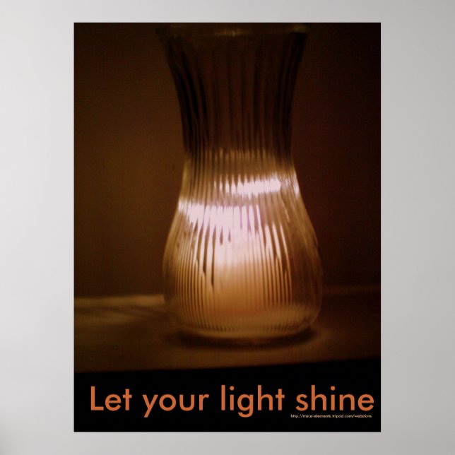 "Let your light shine" poster (Front)