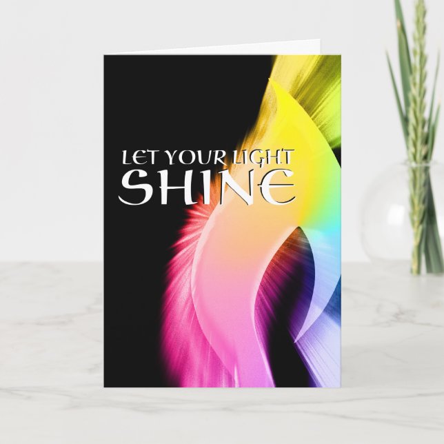 let your light shine : rainbow burst card (Front)