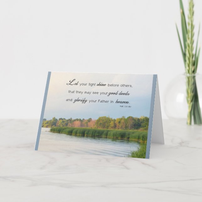 Let Your Light Shine - Scripture Card (Front)
