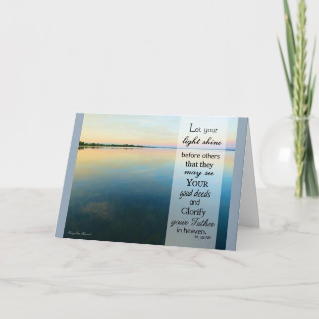 Let Your Light Shine - Scripture Card (Front)
