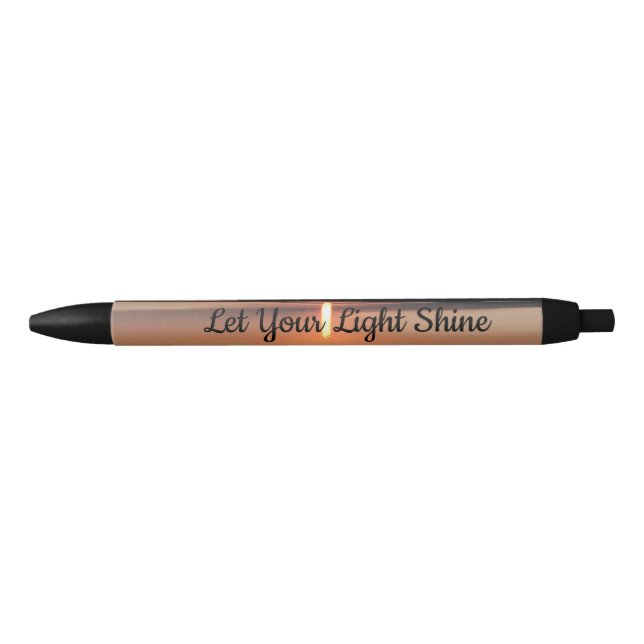 Let Your Light Shine Sunset Faith Quote Pen (Front)