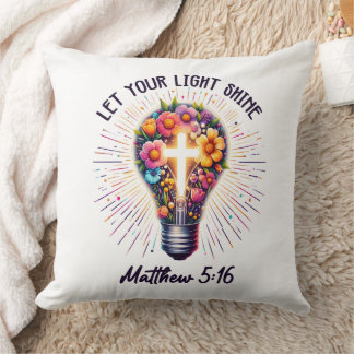 Let Your Light Shine Throw Pillow