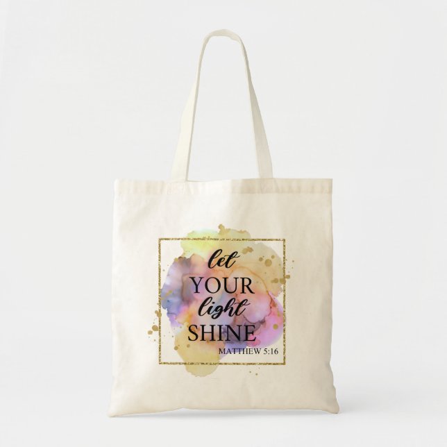 Let your light shine  tote bag (Front)