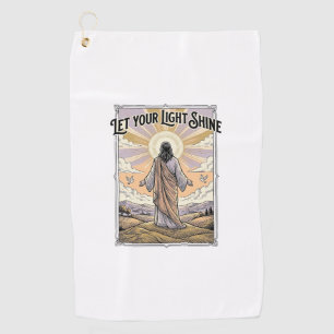 Let Your Light Shine Vintage Faith Golf Towel