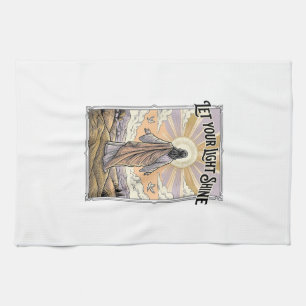 Let Your Light Shine Vintage Faith Kitchen Towel