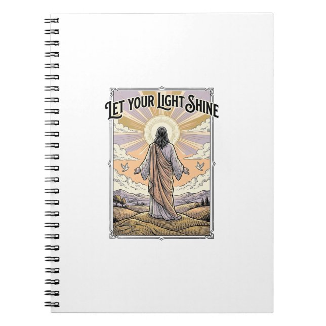 Let Your Light Shine Vintage Faith Notebook (Front)