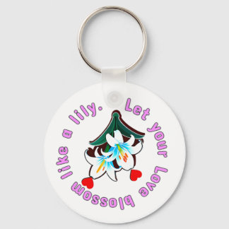Let your love blossom like a lilly. keychain