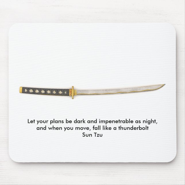 Let your plans be dark and impenetrable as night mouse pad (Front)